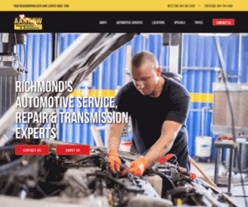 AArrowtransmissions.com(Honest & Affordable Auto Repair Richmond) Screenshot