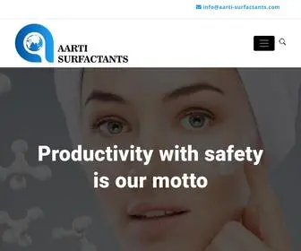 AArti-Surfactants.com(Aarti Surfactants) Screenshot