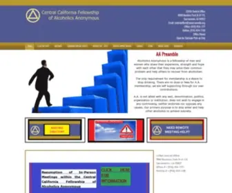AAsacramento.org(Central California Fellowship of Alcoholics Anonymous) Screenshot