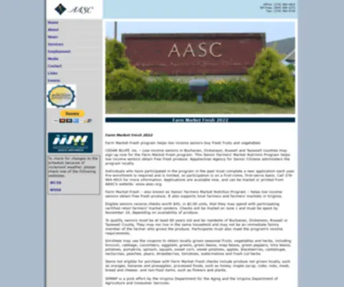 AASC.org(Appalachian Agency for Senior Citizens (AASC)) Screenshot