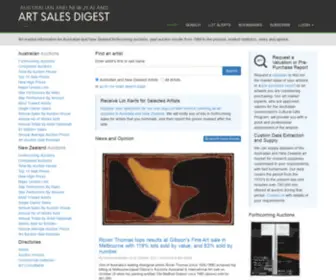 AASD.com.au(Australian Art Sales Digest) Screenshot