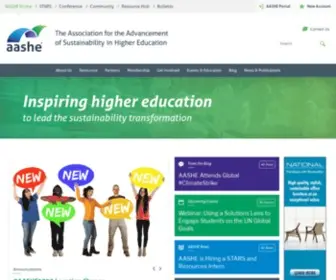 AAshe.org(The Association for the Advancement of Sustainability in Higher Education) Screenshot