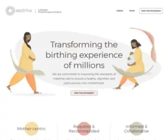 AAstrika.org(Transforming the birthing experience of millions) Screenshot