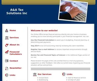 AAtaxsolutions.com(A&A Tax Solutions Inc) Screenshot