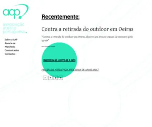 AAteistaportuguesa.org(Associação) Screenshot