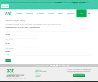 AAtevents.org.uk(Search for AAT events) Screenshot
