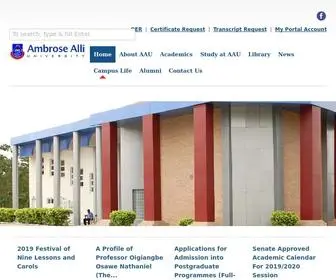 AAuekpoma.edu.ng(Ambrose Alli University Ekpoma) Screenshot