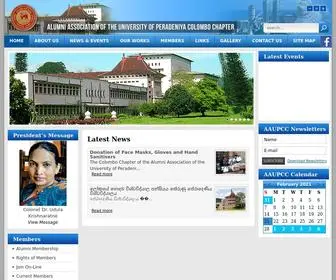 AAupcc.org(Alumni Association of the University of Peradeniya) Screenshot