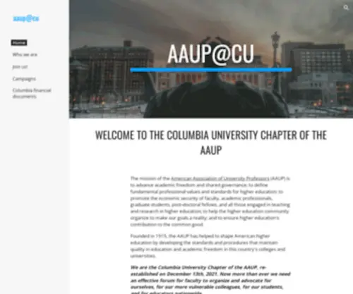 AAupcu.org(The Columbia University) Screenshot