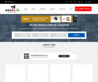 AAviads.in(Aaviads is a free classified ads portal for indian users to post free classified ads and search for any requirement in sale) Screenshot