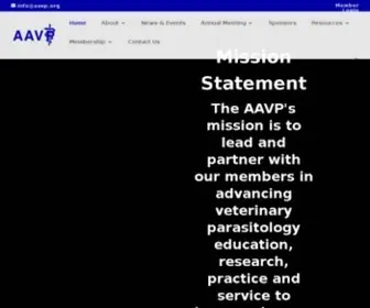 AAVP.org(American Association of Veterinary Parasitologists) Screenshot