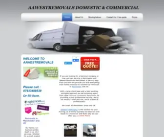 AAwestremovals.co.uk(Man and Van Manchester Removals companies Manchester) Screenshot