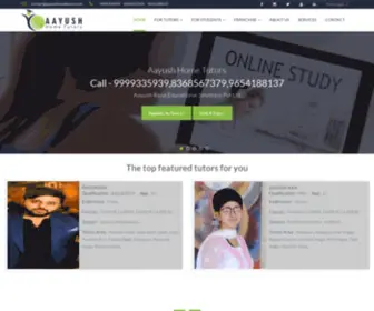 AAyushhometutors.com(Aayush Home Tutors) Screenshot