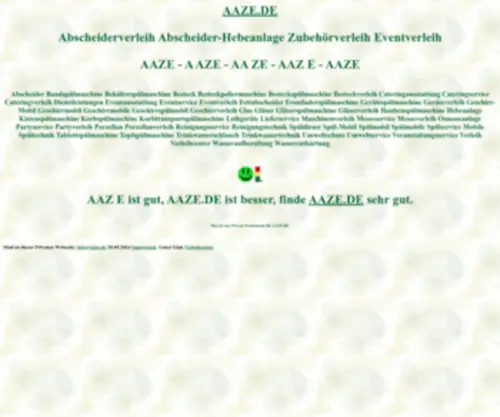 AAze.de(Aaze Abscheiderverleih Abscheider) Screenshot