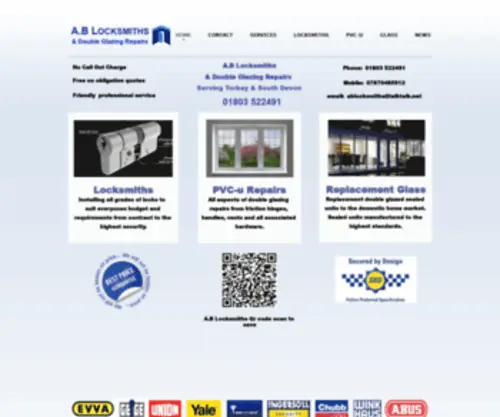 AB-Locksmiths.co.uk(A.B Locksmiths and Double Glazing Repairs) Screenshot