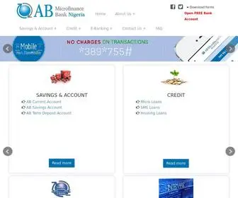 AB-MFbnigeria.com(AB Microfinance Bank Nigeria) Screenshot