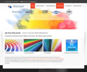 AB-Pulverlacke.de(Pulverlacke, NCS) Screenshot