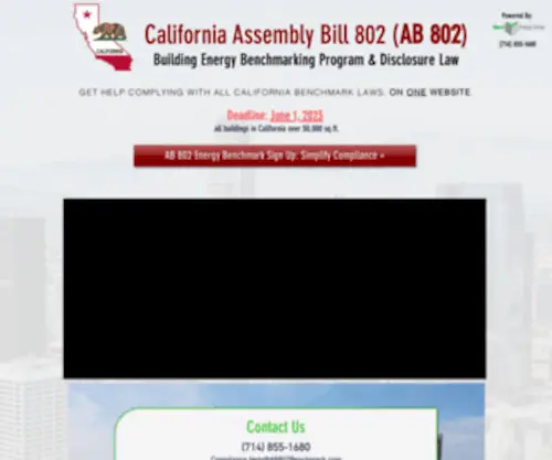 AB802Benchmark.com(Energy Benchmark Compliance) Screenshot