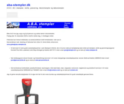 Aba-Stempler.dk(A.B.A) Screenshot