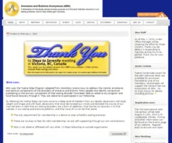 Aba12Steps.org(Anorexics and Bulimics Anonymous) Screenshot