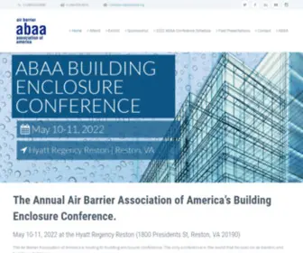 Abaaconference.com(The Center of Excellence in the Air Barrier Industry) Screenshot