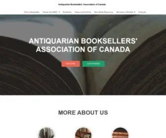 Abac.org(Antiquarian Booksellers' Association of Canada) Screenshot