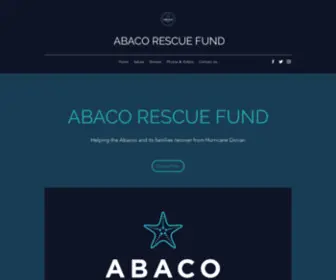 Abacorescuefund.org(Charity Abaco Dorian) Screenshot