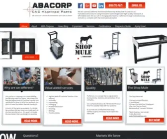 Abacorpcnc.com(ABACORP CNC Machined Parts) Screenshot