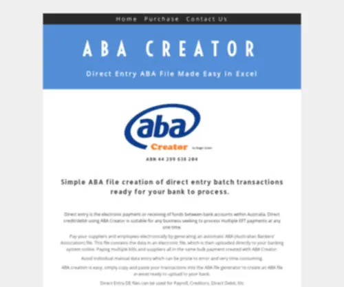 Abacreator.com(ABA Creator) Screenshot