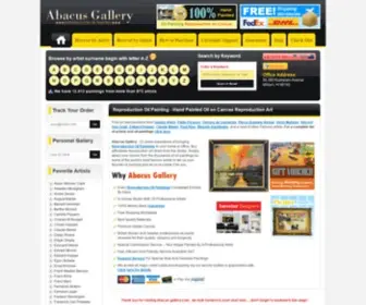 Abacus-Gallery.com(Hand Painted Reproduction Oil Paintings of Most Famous Artists) Screenshot