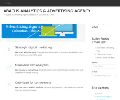 Abacusadvertising.com(Abacus Advertising & Analytics Agency Columbus Ohio) Screenshot