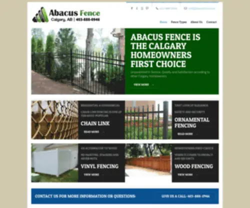 Abacusfence.com(Fence Installation in Calgary) Screenshot