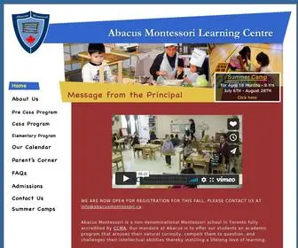 Abacusmontessori.ca(Abacus Montessori Learning Center) Screenshot