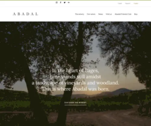 Abadal.net(Abadal, wines from the appellation of origin D.O) Screenshot