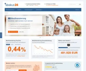 Abakus24.de(Baufinanzierung, Versicherungen, Geldanlage) Screenshot