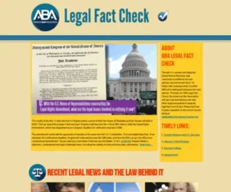Abalegalfactcheck.com(ABA Legal Fact Check) Screenshot