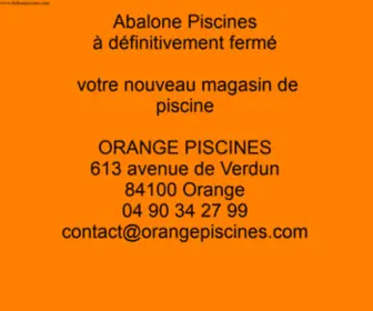 Abalonepiscines.com(Piscine abalone piscines orange 84 vaucluse) Screenshot