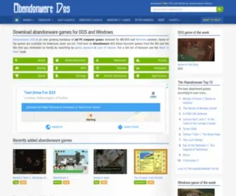 Abandonwaredos.com(Abandonware DOS) Screenshot