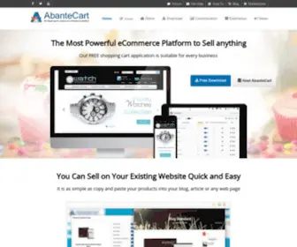 Abantecart.com(A free shopping cart application. AbanteCart) Screenshot