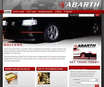 Abarthclub.org.za(ABARTH Fiat Uno Turbo Club of South Africa) Screenshot