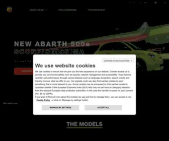 Abarth.com(Abarth Cars Official Site) Screenshot
