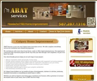 Abat.com(Calgary home renovations and improvements) Screenshot