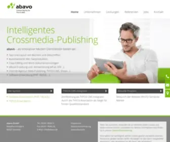 Abavo.de(Medien-Dienstleister für Print, Software-Entwicklung und TYPO3) Screenshot