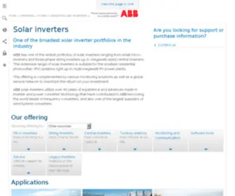 ABB-Solarinverters.com(A World Leader in Energy Efficient Power Solutions) Screenshot