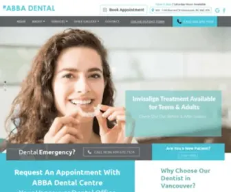 Abbadental.ca(Dentist in Yaletown) Screenshot