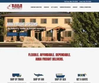 Abbafreight.net(ABBA Freight Systems) Screenshot