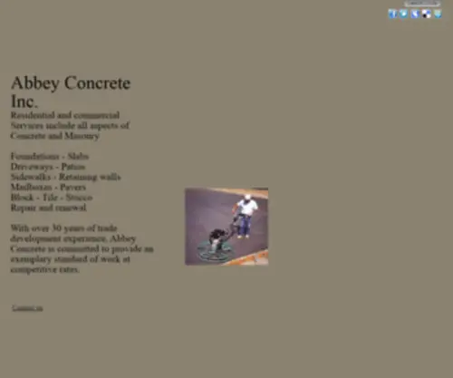 Abbeyconcrete.com(Abbey Concrete Inc) Screenshot