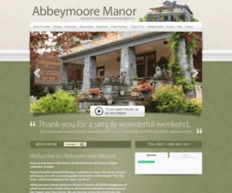 Abbeymoore.com(Victoria Bed and Breakfast Accommodation) Screenshot