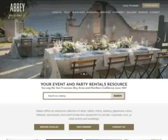 Abbeyrentssf.com(San Francisco Bay Area Party and Event Rentals) Screenshot