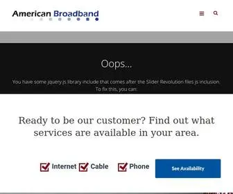 Abbnebraska.com(American Broadband Nebraska) Screenshot